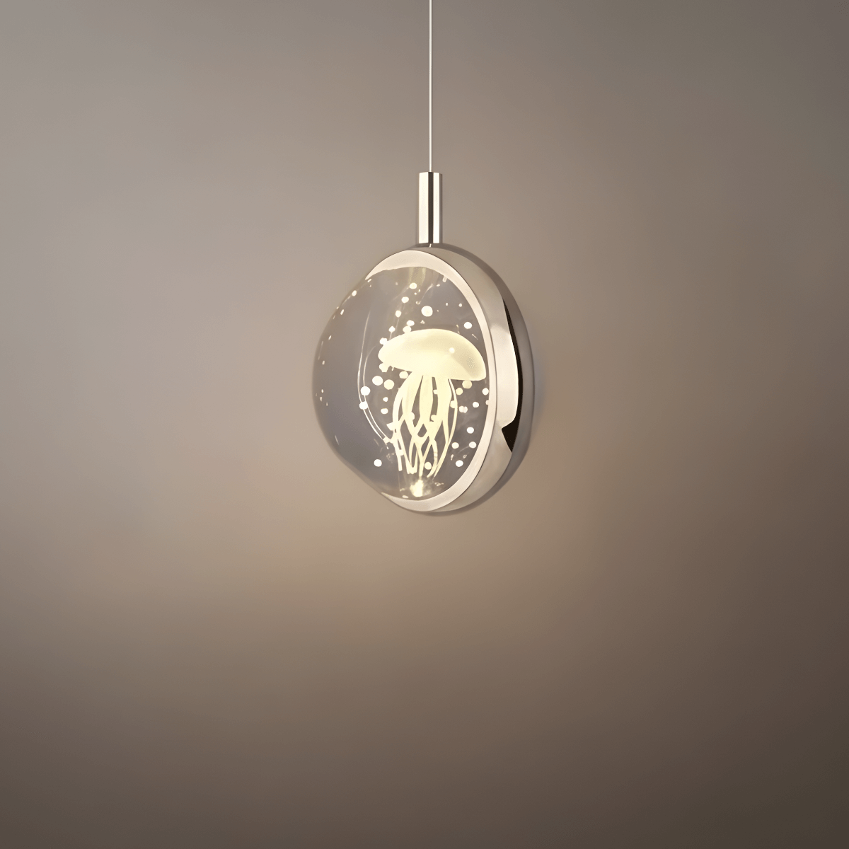 Art Deco Gold Pendant Light – Globular Metal/Crystal for Bedroom
